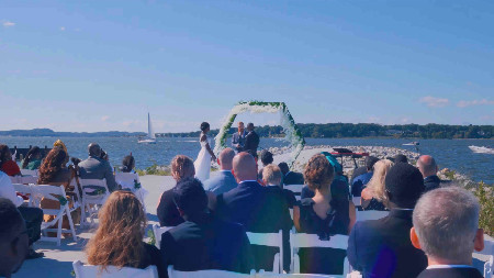 Still from the Ole and Tope wedding film, edited and color graded by Jalen Buer